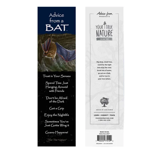 Advice from a Bat Laminated Bookmark